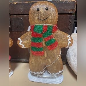 15” 48 Led white cool Gingerbread Boy outdoor decor